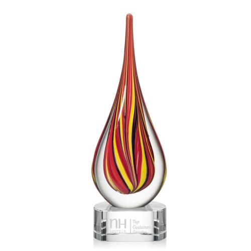 Awards and Trophies - Barletta Art Glass on Clear Base Award