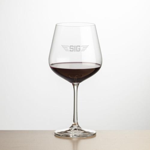 Corporate Gifts - Barware - Wine Glasses - Laurent Red Wine - Deep Etch