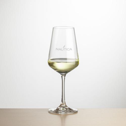 Corporate Gifts - Barware - Wine Glasses - Cannes Wine - Deep Etch