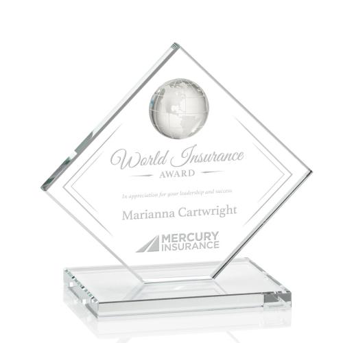 Awards and Trophies - Ferrand Clear Globe Crystal Award