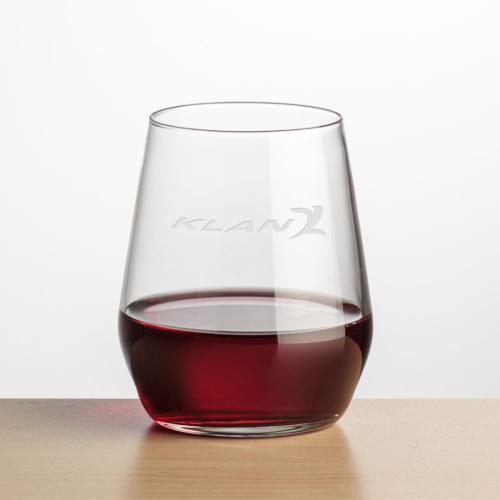 Corporate Gifts - Barware - Wine Glasses - Germain Stemless Wine - Deep Etch