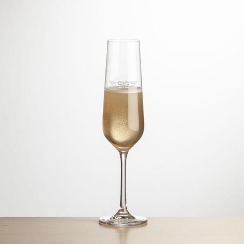 Corporate Gifts - Barware - Champagne Flutes - Laurent Flute - Deep Etch