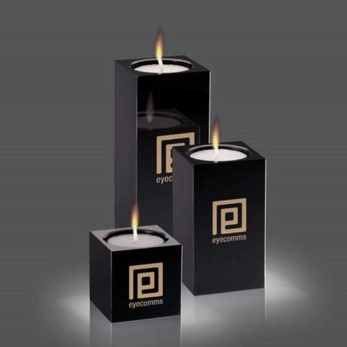 Corporate Gifts - Candle Holders - Perth Candleholder - Black (Set of 3)