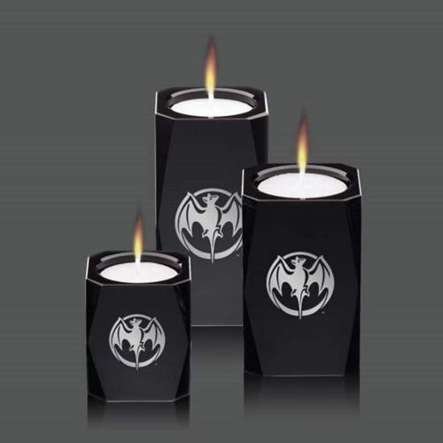 Corporate Gifts - Candle Holders - Abbey Candleholders - Black (Set of 3)