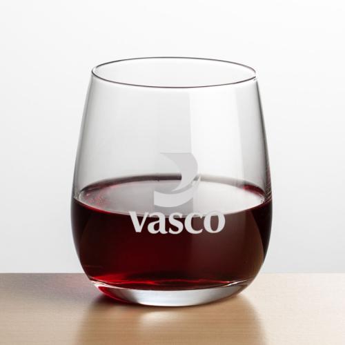Corporate Gifts - Barware - Wine Glasses - Crestview Stemless Wine - Deep Etch