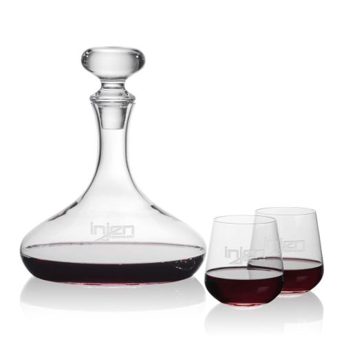 Corporate Gifts - Barware - Gift Sets - Stratford Decanter & Howden Stemless Wine