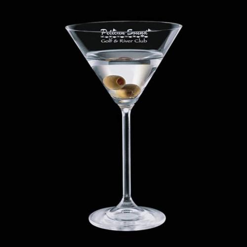Corporate Gifts - Barware - Martini Glasses - Woodbridge Martini - Deep Etch