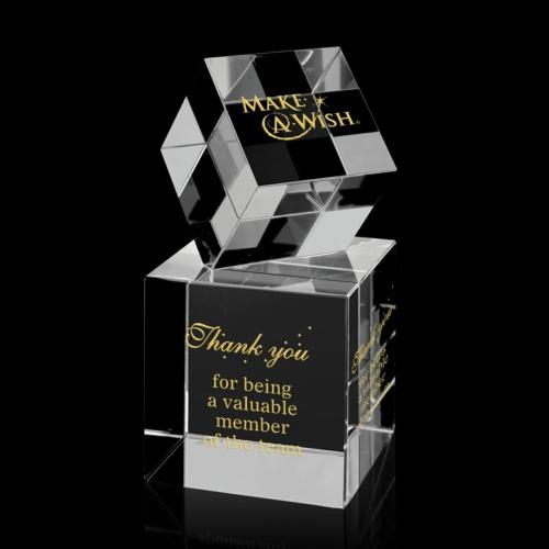 Awards and Trophies - Resolution Square / Cube Crystal Award