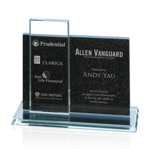 Awards and Trophies - Vintage Rectangle Crystal Award