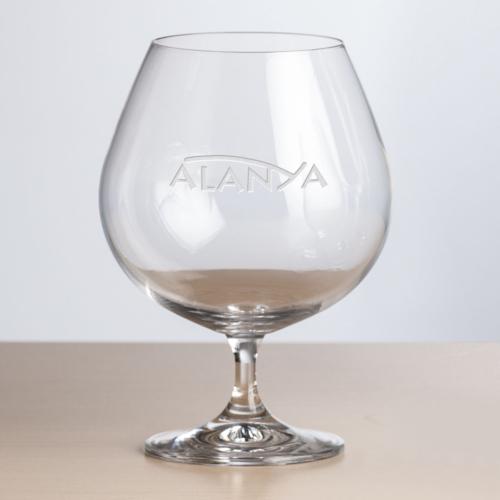 Corporate Gifts - Barware - Wine Glasses - Woodbridge Brandy Taster - Deep Etch