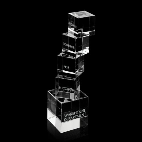 Awards and Trophies - Ascent Square / Cube Crystal Award