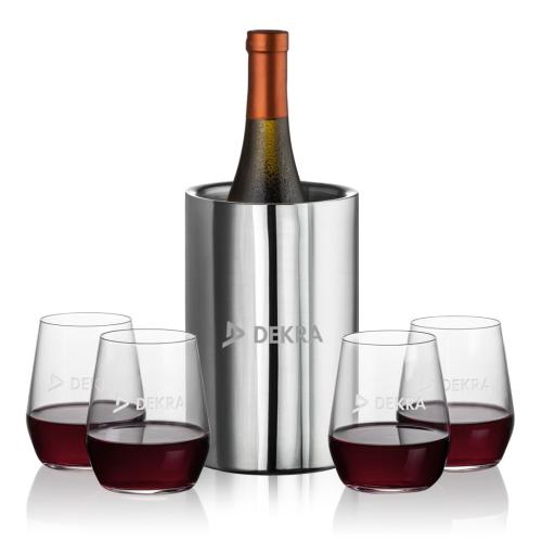 Corporate Gifts - Barware - Wine Accessories - Wine Coolers - Jacobs Wine Cooler & Germain Stemless Wine