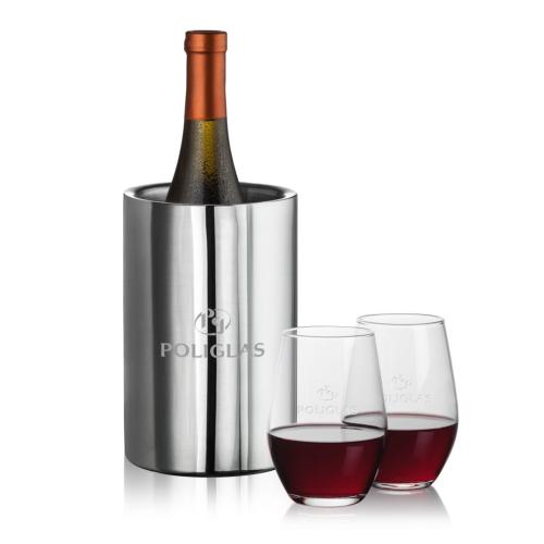 Corporate Gifts - Barware - Wine Accessories - Wine Coolers - Jacobs Wine Cooler & Vale Stemless Wine