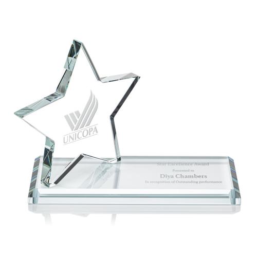 Awards and Trophies - Northam Deep Etch Star Crystal Award