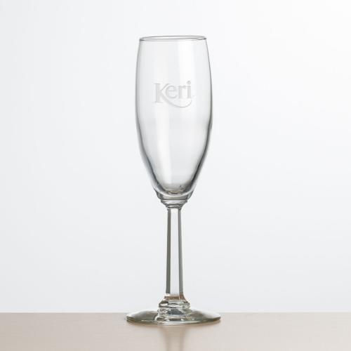 Corporate Gifts - Barware - Champagne Flutes - Fairview Flute - Deep Etch