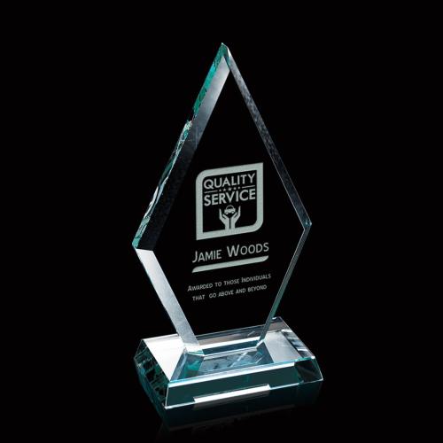 Awards and Trophies - Premier Jade Diamond Glass Award