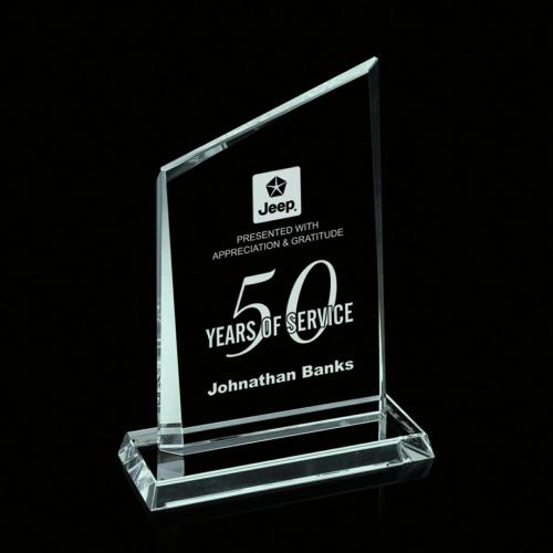 Awards and Trophies - Representative Jade Peaks Glass Award