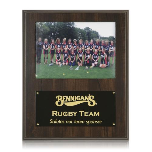Awards and Trophies - Plaque Awards - Photo Plaque - Walnut Finish